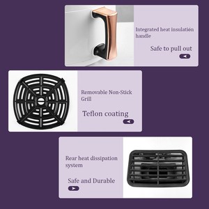 Friteuse électrique moderne intelligente 8L pour Airfryer grande capacité sans huile appareil de cuisine ménager multifonctionnel 1 an - Product Image 2