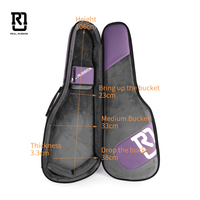 Housse de guitare Iris -E Purple Real Mission en tissu Oxford avec doublure en velours, fermeture éclair, imperméable, durable, haute qualité, 30MM PE