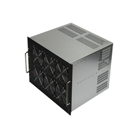 Boîtier de serveur d'ordinateur 19 pouces Boîtier de système 6 GPU Cadre avec ventilateurs de 12cm pour boîtier de serveur Ordinateur