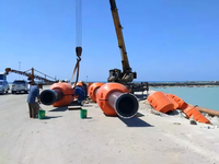 Flotteurs de pipeline en PEHD DN800 DN500 DN650 pour travaux de dragage