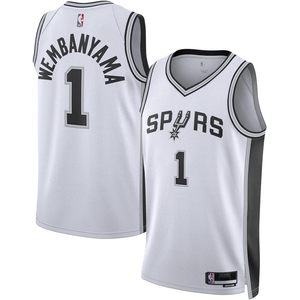 Maillot de basket-ball blanc Victor Wembanyama des San Antonio Spurs, édition Association, pour jeunes garçons - Product Image 1