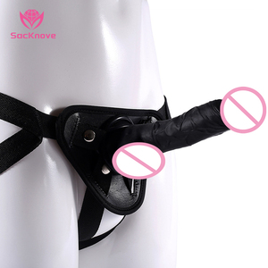 SacKnove Jouet sexuel en silicone pour pénis artificiel pour femmes lesbiennes adultes Gode à sangle avec ceinture - Product Image 1