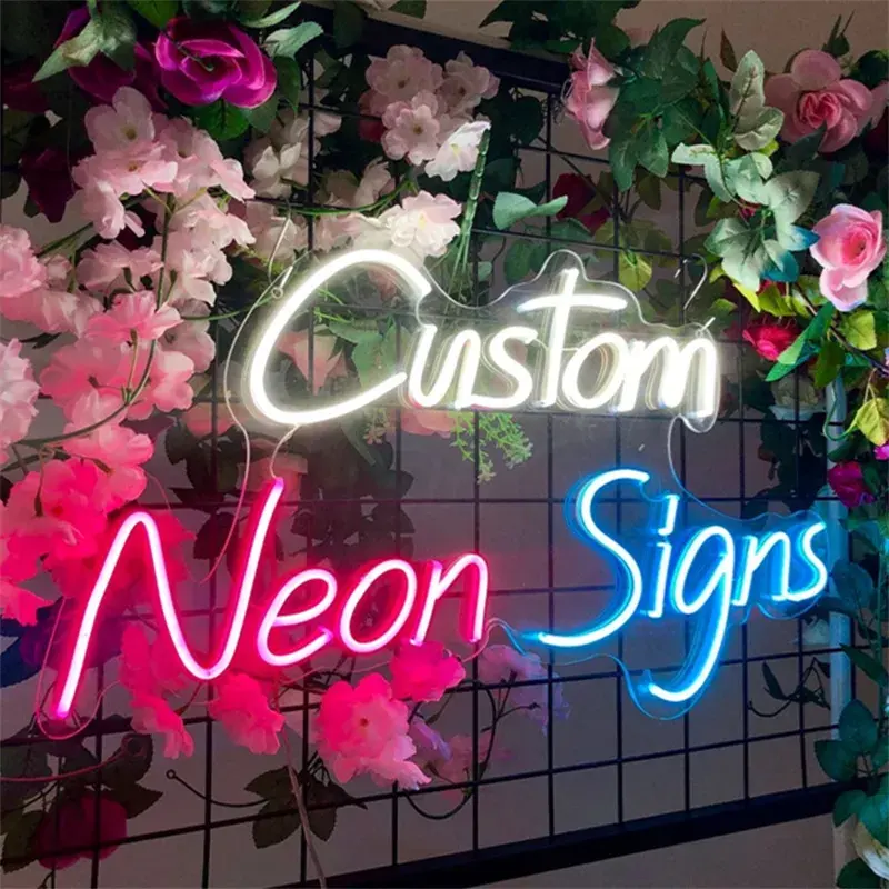 GOLDMORE1 High quality acrylic open pink neon strip lights heart neon sign decoration for wedding