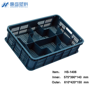 ตะกร้าพลาสติกตาข่าย <span class=keywords><strong>6</strong></span> ช่อง HAOSEN |   สามารถวางซ้อนกันและซ้อนในกันได้ |   โครงสร้าง ABS/PP ทนทาน |   อ่างล้างจานเชิงพาณิชย์สำหรับครัวบาร์ - Product Image 2