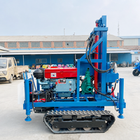Max. Foreuse hydraulique mobile sur chenilles de 150 m pour puits d'eau, mini-machine de forage portable