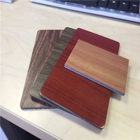 Panel compuesto de aluminio de Color madera de 1220*2440mm ACP para diseño de Casa salida de fábrica de decoración de pared fantástica
