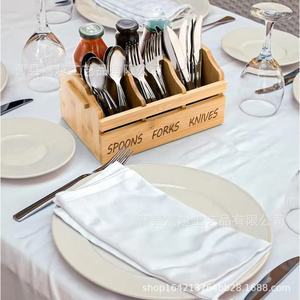 Boîte de rangement pour couverts en bambou, compartiments pour cuillères, fourchettes, couteaux, organisateur de cuisine, support en bois écologique - Product Image 3