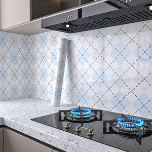 Rollo de <span class=keywords><strong>papel</strong></span> tapiz a rayas y cuadros, Rollo autoadhesivo de Pvc <span class=keywords><strong>lavable</strong></span> <span class=keywords><strong>para</strong></span> el hogar, cocina, <span class=keywords><strong>papel</strong></span> de pared impermeable, pegatina 3D - Product Image 5