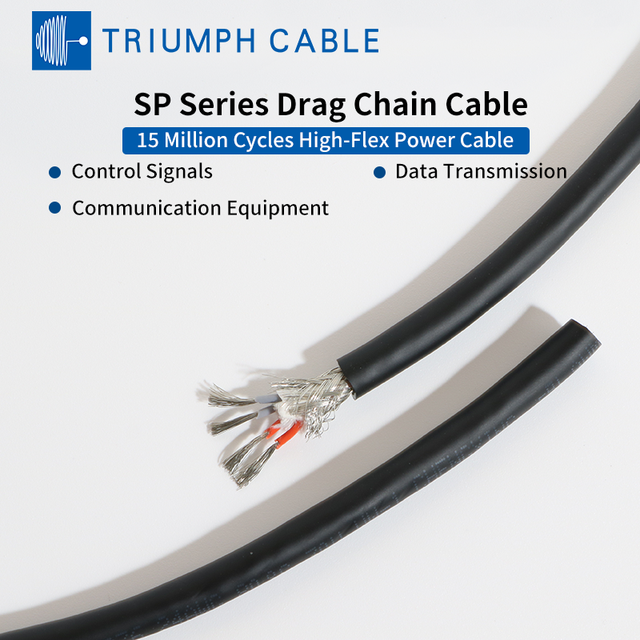 Triumph Cable Custom OEM ODM CE Standard Extra Flexible Servo Cable UL Drag Chain Cable Robotic Arm Power Cable Hybrid Cable