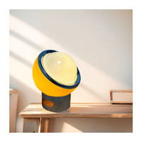Lampe de table basse en verre au design moderne, nouvelle lampe de lecture pour salon intérieur avec éclairage coloré chaud, alimentation CC E14
