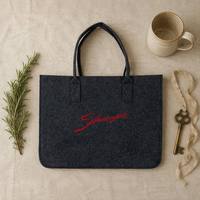 Tas Tote Felt Daur Ulang Ramah Lingkungan Warna Merah Tua Grosir Logo Kustom Pabrik Langsung Belanja Grosir Tas Belanja