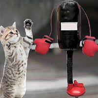 Jouet de boxe pour chat d'exercice interactif de luxe pour animaux de compagnie en polyester rouge d'usine en gros pour chat
