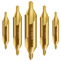 Foret de centrage en carbure de cobalt à double tête en acier IR, plaqué titane, queue droite, diamètre 4 mm, longueur 125-205 mm, pour perçage