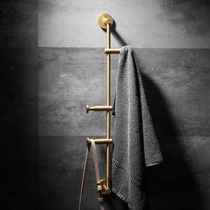 Porte-manteau mural en <span class=keywords><strong>laiton</strong></span>, crochet à vêtements en métal avec porte-serviettes pour salle de bain - Product Image 1