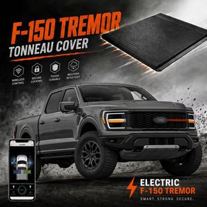 Smarte App-gesteuerte elektrische Laderaumabdeckung für F-150 Tremor – Fernbedienbare, einziehbare Aluminium-Rollabdeckung mit Einklemmschutz und Smartphone-Steuerung - Product Image 1