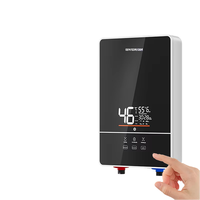 Chauffe-eau électriques instantanés intelligents 5-6KW conception d'induction écran tactile sans réservoir ménage en aluminium à température constante