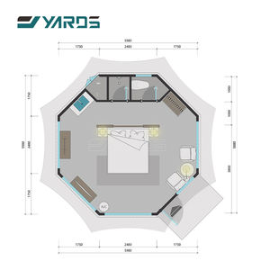 Luxe, weerbestendige resort-glampingtenten met stalen frame, grote familie-safaritenten, hotel-lodge tent met badkamer - Product Image 3