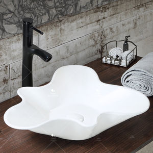 Forme spéciale de bonne qualité couleur blanche prix bon marché comptoir lavabo fait main salle de bain <span class=keywords><strong>céramique</strong></span> Art évier bol - Product Image 4