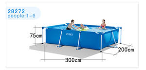 <span class=keywords><strong>INTEX</strong></span> 28272 Familia Marco de metal Piscina 300cmX200cmX75cm <span class=keywords><strong>Rectangular</strong></span> PVC Acero inoxidable Piscina sobre el suelo - Product Image 3