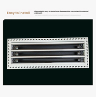 Diffuseur linéaire encastré pour plâtre avec lame réglable, grille d'aération linéaire dissimulée pour cloison sèche, taille personnalisée, système d'air frais