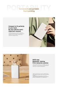 เครื่องพิมพ์ภาพพกพา Xiaomi Pro ZINK ใช้เทคโนโลยี AR แบบไร้หมึก พิมพ์ภาพความร้อน - Product Image 5