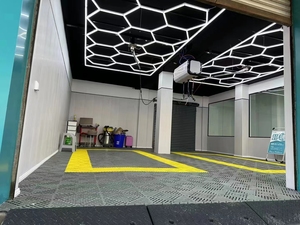 Tùy Chỉnh Điện Áp Và Điện Nhà Để Xe Sáng Tạo Thời Trang LED Tường Máy Giặt Ánh Sáng Rửa Xe Acrylic Ánh Sáng Lục Giác - Product Image 2