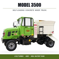 Camion malaxeur à béton à cuve plate avec moteur et boîte de vitesses - Système entièrement hydraulique pour l'industrie de la construction