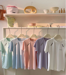 Tùy Chỉnh Trẻ Em Mùa Hè Nhanh Chóng Khô Băng Lụa Thể Thao T Áo Sơ Mi Sọc Mô Hình Mặt Trời Bảo Vệ Mỏng Hợp Thời Trang Vòng Cổ Ngắn Tay Áo 4-13 Năm - Product Image 6