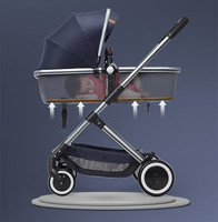 Poussette bébé légère en lin Purorigin 2026 3 en 1, landau pour nouveau-né, poussette de voyage portable