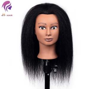 Tête de Mannequin <span class=keywords><strong>Professionnelle</strong></span> pour Formation en Coiffure et Cosmétologie, <span class=keywords><strong>Cheveux</strong></span> Humains Indiens Remy, 14 Pouces, Haute Densité, Perruque Nouée <span class=keywords><strong>à</strong></span> la Main pour Coiffage - Product Image 4