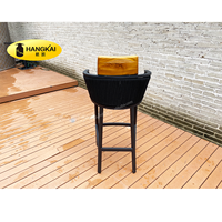 Tabourets de bar modernes pour l'extérieur Tabourets de bar noirs Tabourets de bar français empilés Chaise en corde d'aluminium