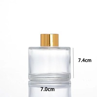 Diffuseur de parfum d'ambiance en verre transparent avec bouchon à vis en aluminium – 100 ml, 120 ml, 200 ml – Luxe et nature