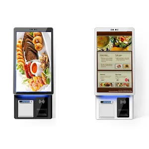 crtly Manufacturer Customized Touch Screen Desktop Kiosk Restaurant Ordering Self Check Kiosk