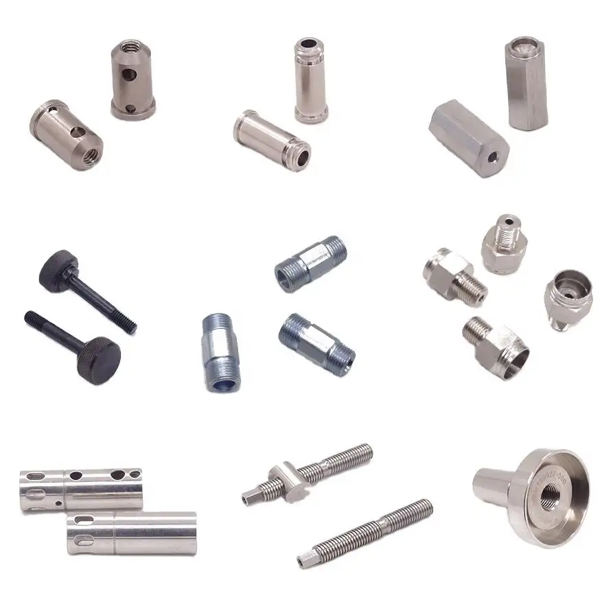 CNC Precision Machining Custom Stainless Steel Parts Milling Machining Parts Aluminum Alloy Cylindrical Shaft Couplings Shafts
