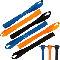 Sangles de fixation en polyester robustes à boucles souples, capacité de 4500 lb, résistantes à l'usure, boucles sécurisées pour les sports de plein air, les divertissements et les véhicules