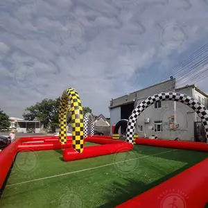 Cheap Price Game Toys Go Kart Racing Inflatable Race Zorb Ball/Mini Car Racing Track For Sale