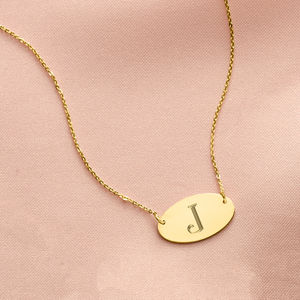 Ispirare gioielli <span class=keywords><strong>da</strong></span> donna collana in acciaio inossidabile incisa barra ovale placcata in oro con nome personalizzato personalizzato - Product Image 3