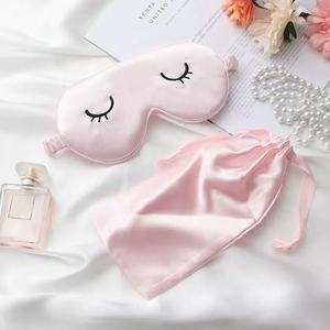 Carino Raso di Seta Blindfold di Sonno Maschera per Gli Occhi con il Sacchetto per <span class=keywords><strong>Sacco</strong></span> A Pelo - Product Image 3