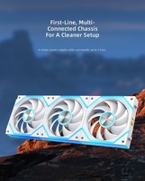 Ensemble de ventilateurs de boîtier PC ARGB silencieux à faible bruit 120 mm Guangchi V2 x3, raccordement sans fil, ventilateurs de refroidissement 5V 3 broches pour châssis d'ordinateur