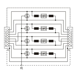 Telebahn 60V Cat6 E1000 Ethernet <span class=keywords><strong>Surge</strong></span> Protector PoE SPD RJ45 Mạng <span class=keywords><strong>Surge</strong></span> bảo vệ DPS <span class=keywords><strong>Surge</strong></span> Suppressor - Product Image 3