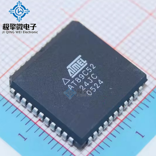 JQW AT89C52-24JC/JI/JU (PLCC-44) 51 MICROCONTROLLER Chip Microcontroller Programmable Programming Brand New Original Real Price