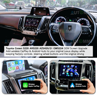 Module CarPlay Android Auto sans fil pour Toyota Crown S220 ARS220 AZSH20 AZSH21 GWS224 RS Advance 2018-2021, mise à niveau de l'écran OEM