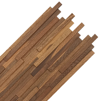 Feuilles de lambris en bois massif de décor interne rouge de style classique rustique Panneaux muraux en chêne 3d pour murs
