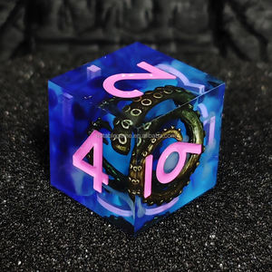 HS DICE 사용자 정의 주사위 세트 다면체 문어 테마 수지 RPG 주사위 세트 RPG TRPG DND 게임 주사위 세트 도매 가격 날카로운 가장자리 - Product Image 4