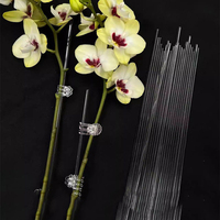 Support de culture pour plantes Poteaux de support pour plantes de jardin Piquets acryliques pour plantes de 15.6 pouces Piquet d'orchidées transparent