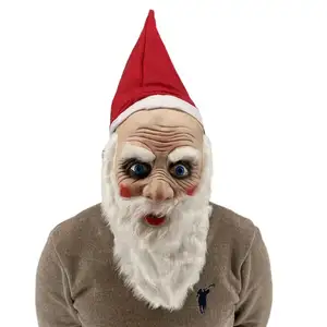 Chinese Factory design christmas decoration supplies Scary Santa Latex Full head mask Independent research and development
