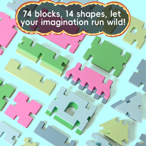 74 Pieces of Puzzle and <strong>Logical</strong> Thinking Building <strong>Blocks</strong> for Children's Early Childhood Education - Product Image 2