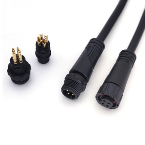 M12 Aviation Plug Waterproof Connector 2 3 4 5 Pin Male Female <b>Power</b> <b>Cable</b> PVC Copper Contact <b>DC</b> Output - Product Image 2