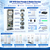 Portique RFID UHF sans contact avec puce Fudan Micro FM16E pour la détection d'équipements partagés aux points d'entrée et de sortie des installations
