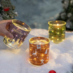 Cadeau de Noël de luxe pour filles, lumières <span class=keywords><strong>LED</strong></span> intégrées, décoration romantique pour <span class=keywords><strong>la</strong></span> Saint-Valentin, guirlande lumineuse, bougies parfumées de Noël - Product Image 2